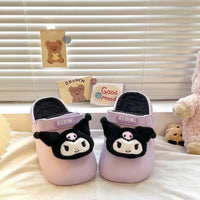 Hello Kitty Slippers Cute Cotton Women Y2k Waterproof Home Plush Shoes Anime Sweet Girls Warm Shoes - Lusy Store LLC