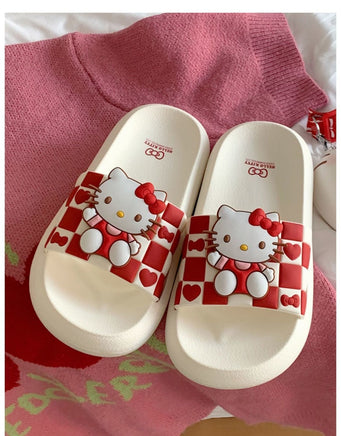 Hello Kitty Slippers Sanrios Kawaii Sandals Non Slip S69 - Lusy Store