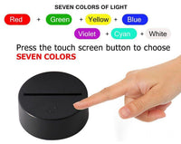 Hello Kitty USB Touch Colorful Table Lamp 7 Colors Change LED NightLight