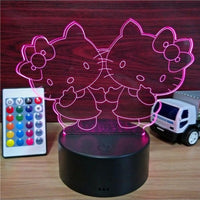 Hello Kitty USB Touch Colorful Table Lamp 7 Colors Change LED NightLight