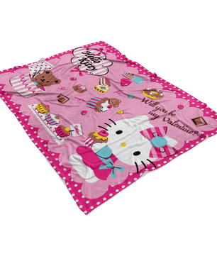 Hello Kitty Valentine Fleece Blanket Lightweight Supremely Soft - Lusy Store