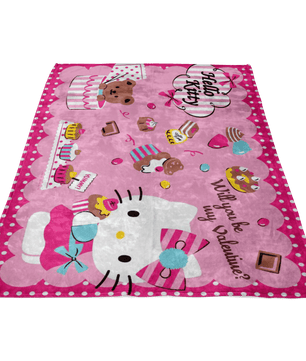 Hello Kitty Valentine Fleece Blanket Lightweight Supremely Soft - Lusy Store