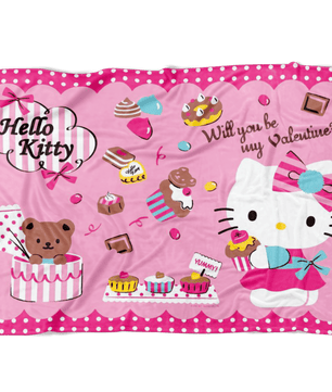 Hello Kitty Valentine Fleece Blanket Lightweight Supremely Soft - Lusy Store