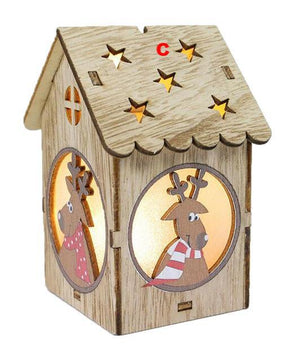 Home LED Light Wooden Dolls House christmas decorations - Lusy Store