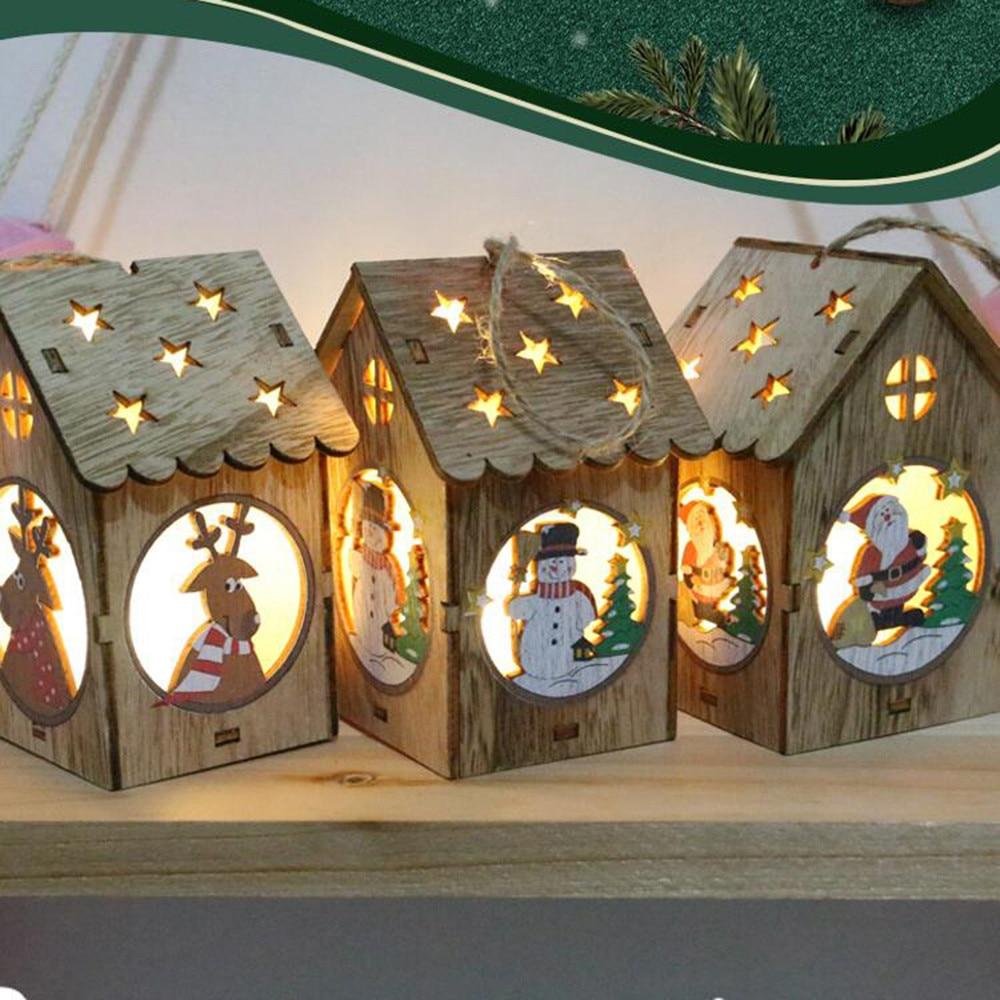 Home LED Light Wooden Dolls House christmas decorations - Lusy Store
