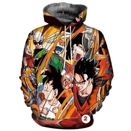 Hoodies Dragon Ball Z Pocket Hooded Sweatshirts Goku 3D Long Sleeve - Lusy Store