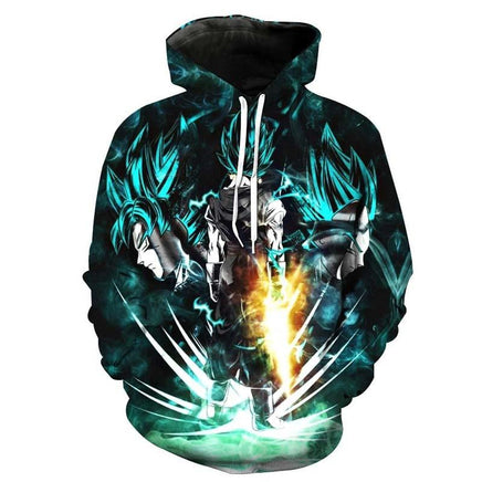 Hoodies Dragon Ball Z Pocket Hooded Sweatshirts Goku 3D Long Sleeve - Lusy Store