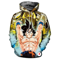 Hoodies Dragon Ball Z Pocket Hooded Sweatshirts Goku 3D Long Sleeve - Lusy Store