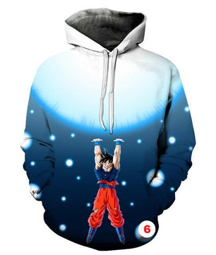 Hoodies Dragon Ball Z Pocket Hooded Sweatshirts Goku 3D Long Sleeve - Lusy Store