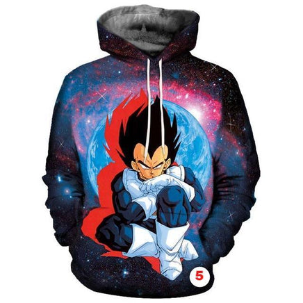 Hoodies Dragon Ball Z Pocket Hooded Sweatshirts Goku 3D Long Sleeve - Lusy Store