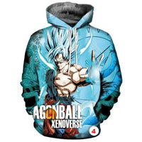 Hoodies Dragon Ball Z Pocket Hooded Sweatshirts Goku 3D Long Sleeve - Lusy Store