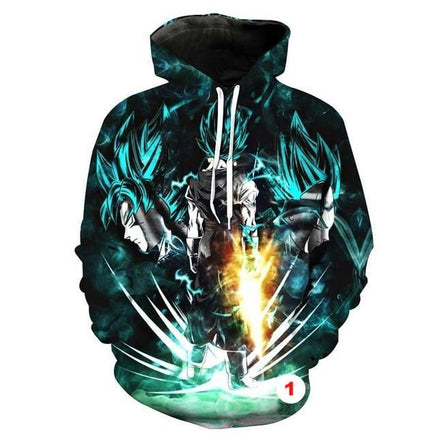 Hoodies Dragon Ball Z Pocket Hooded Sweatshirts Goku 3D Long Sleeve - Lusy Store