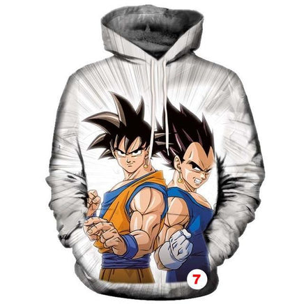 Hoodies Dragon Ball Z Pocket Hooded Sweatshirts Goku 3D Long Sleeve - Lusy Store