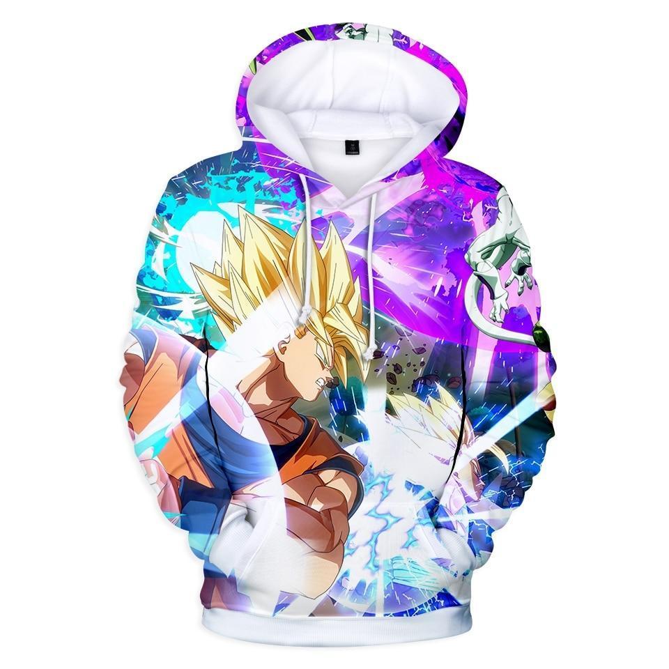 Hoodies Dragon Ball Z Pocket Hooded Sweatshirts Kid Goku 3D Hoodies Long Sleeve Outerwear - Lusy Store