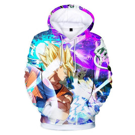 Hoodies Dragon Ball Z Pocket Hooded Sweatshirts Kid Goku 3D Hoodies Long Sleeve Outerwear