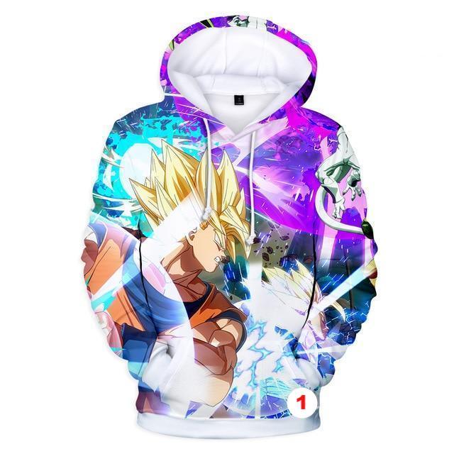 Hoodies Dragon Ball Z Pocket Hooded Sweatshirts Kid Goku 3D Hoodies Long Sleeve Outerwear - Lusy Store