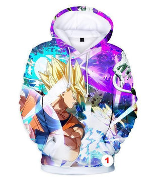 Hoodies Dragon Ball Z Pocket Hooded Sweatshirts Kid Goku 3D Hoodies Long Sleeve Outerwear - Lusy Store