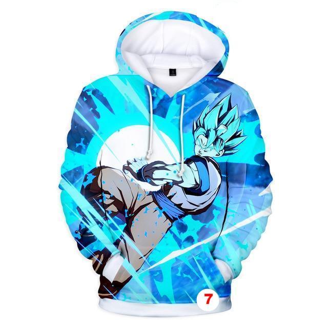 Hoodies Dragon Ball Z Pocket Hooded Sweatshirts Kid Goku 3D Hoodies Long Sleeve Outerwear - Lusy Store