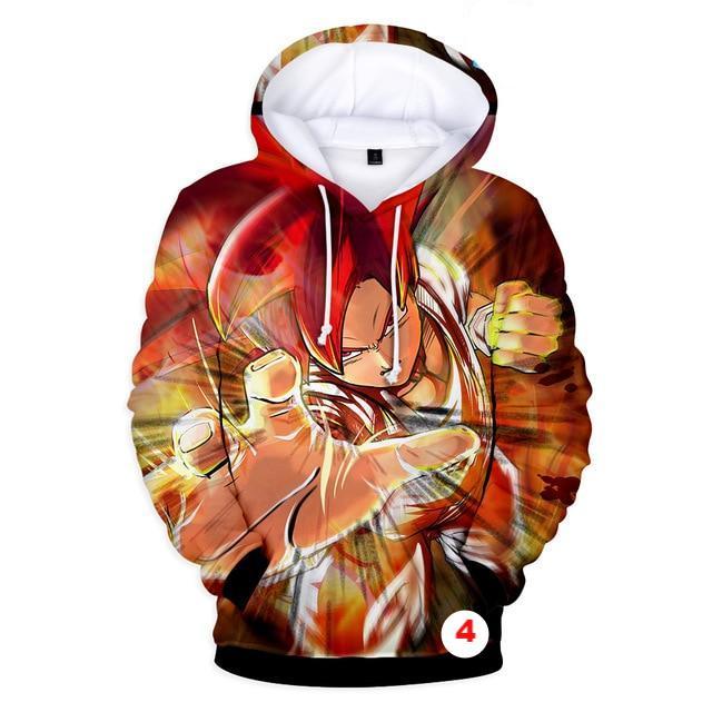 Hoodies Dragon Ball Z Pocket Hooded Sweatshirts Kid Goku 3D Hoodies Long Sleeve Outerwear - Lusy Store