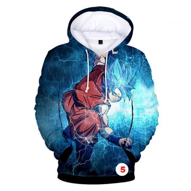 Hoodies Dragon Ball Z Pocket Hooded Sweatshirts Kid Goku 3D Hoodies Long Sleeve Outerwear - Lusy Store