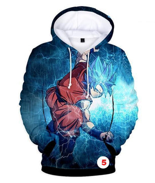 Hoodies Dragon Ball Z Pocket Hooded Sweatshirts Kid Goku 3D Hoodies Long Sleeve Outerwear - Lusy Store