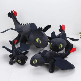 How to Train Your Dragon Plush Toothless Night Fury Black Dragon Stuffed - Lusy Store