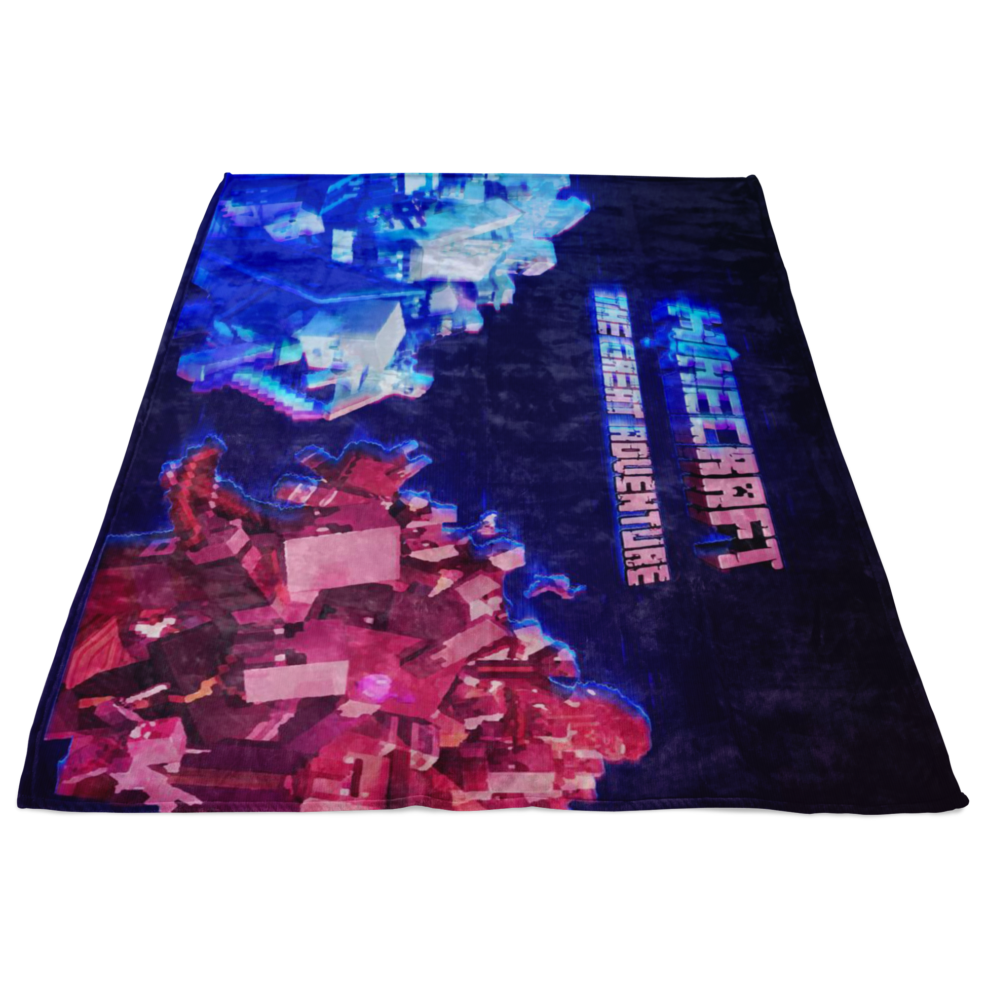 Minecraft Fleece Blanket Minecraft War Hologram Black Blanket Warm And Super Comfortable Best Gift For Kids - Lusy Store