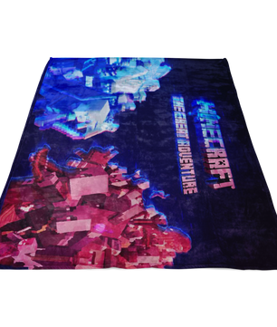 Minecraft Fleece Blanket Minecraft War Hologram Black Blanket Warm And Super Comfortable Best Gift For Kids - Lusy Store