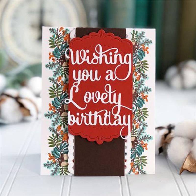 InLoveArts Birthday Letter Metal Cutting Dies for Scrapbooking DIY Album Card Making Decor Paper Craft - Lusy Store