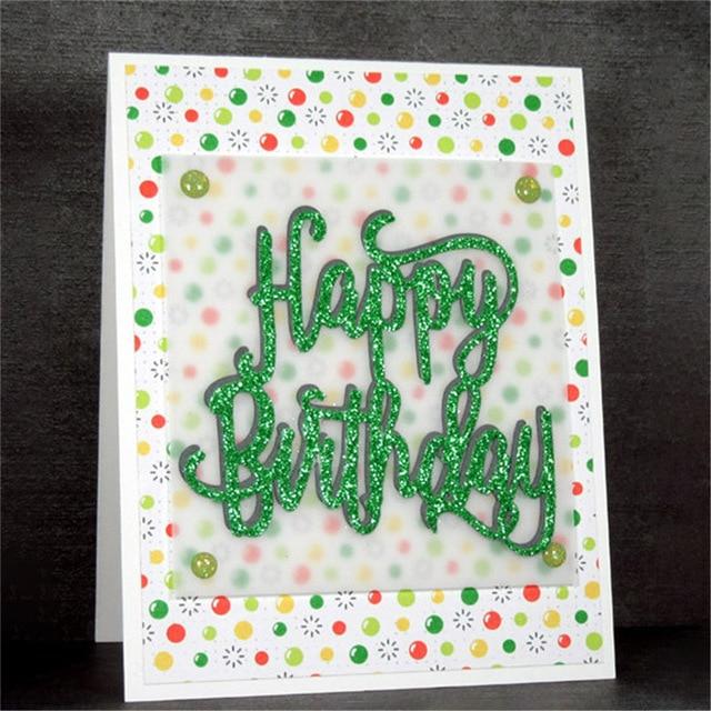 InLoveArts New Stamp Cutting Dies Happy Birthday DIY - Lusy Store