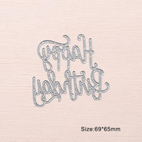 InLoveArts New Stamp Cutting Dies Happy Birthday DIY - Lusy Store