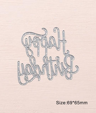 InLoveArts New Stamp Cutting Dies Happy Birthday DIY - Lusy Store