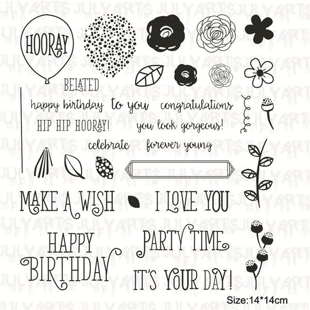 InLoveArts New Stamp Cutting Dies Happy Birthday DIY - Lusy Store