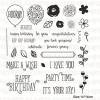 InLoveArts New Stamp Cutting Dies Happy Birthday DIY - Lusy Store