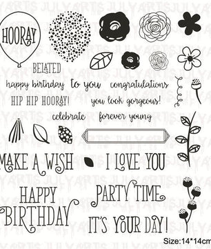InLoveArts New Stamp Cutting Dies Happy Birthday DIY - Lusy Store