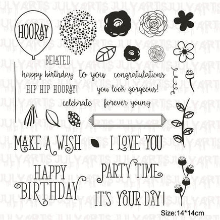 InLoveArts New Stamp Cutting Dies Happy Birthday DIY - Lusy Store