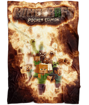 Minecraft Fleece Blanket Blasting Black Blanket Warm And Super Comfortable Best Gift For Kids - Lusy Store