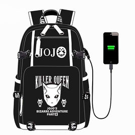 Jojo Backpack Bizarre Adventur USB Port Backpack Shoulder Book Bag Rucksack Cosplay B74 - Lusy Store