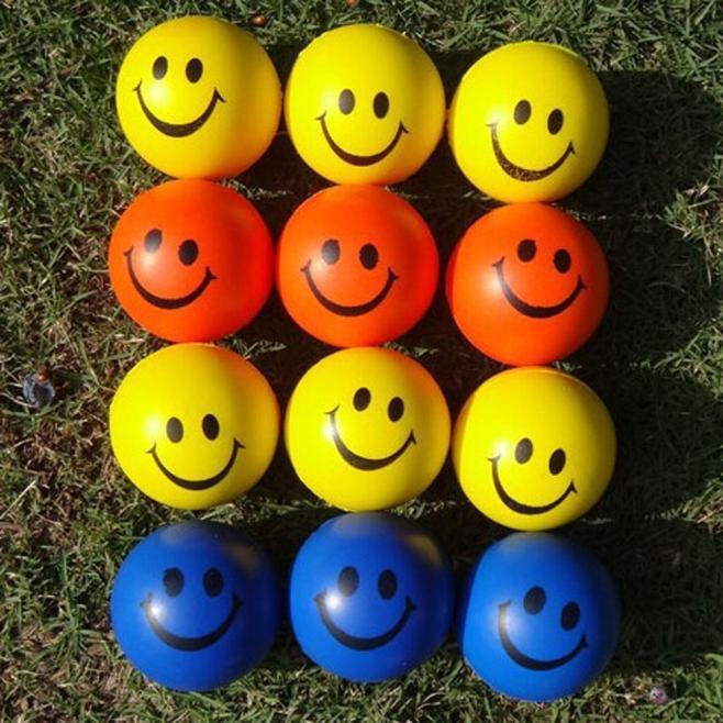 Joke Toys Decompression Fun Toys 1 PC Mini Neon Smile Face Relaxable Balls - Lusy Store