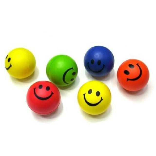 Joke Toys Decompression Fun Toys 1 PC Mini Neon Smile Face Relaxable Balls - Lusy Store