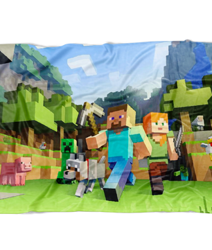 Minecraft Fleece Blanket  3D Fleece Lightweight Supremely Soft & Cozy Fleece Lightweight Casual - Lusy Store