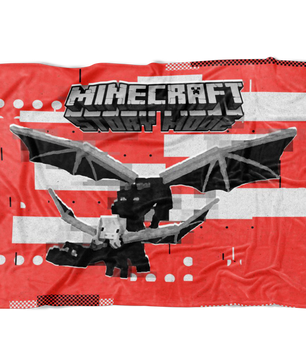 Minecraft Fleece Blanket Ender Dragon Modern Red Blanket - Lusy Store