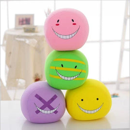 Kawaii Emoji Face Pillow Ansatsu Kyoushitsu Korosensei Foam Particles Assassination Classroom Round Plush Doll - Lusy Store