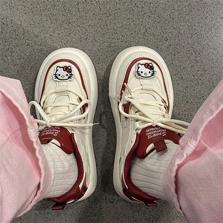 Kawaii Sanrio Hello Kitty Vulcanized Sneakers Kuromi My Melody Cinnamoroll Animes Comfortable Shoes Casual Couple Sport Shoes - Lusy Store LLC