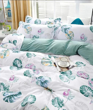 Kids Bedding Sets New Blue Banana Leaf Pattern Bed Linings Duvet Cover Many Styles Twin/Full/King/Queen Size - Lusy Store