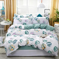Kids Bedding Sets New Blue Banana Leaf Pattern Bed Linings Duvet Cover Many Styles Twin/Full/King/Queen Size - Lusy Store