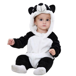 Kids Hooded Blanket Cotton Pajamas For Children Babies Costumes White Black