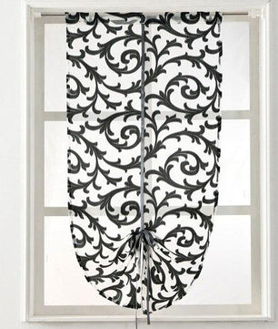 Kitchen Curtains For Window Tie Up Balloon Modern Curtains Home Textile Tulle White Black Curtains Jacquard - Lusy Store