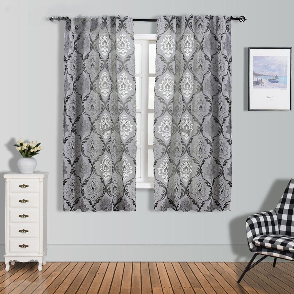 Kitchen Curtains Grey Short Window Curtains Fabrics For Christmas Rustic Decorative - Lusy Store
