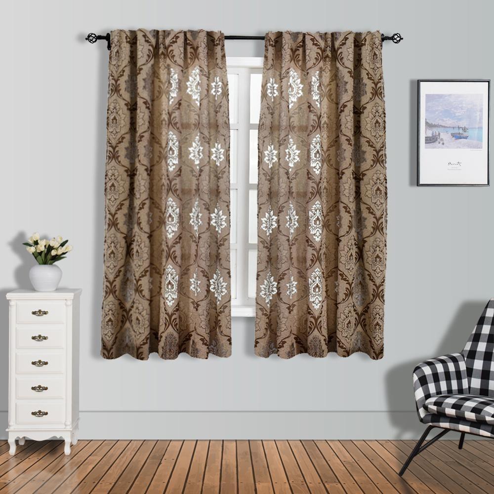 Kitchen Curtains Grey Short Window Curtains Fabrics For Christmas Rustic Decorative - Lusy Store